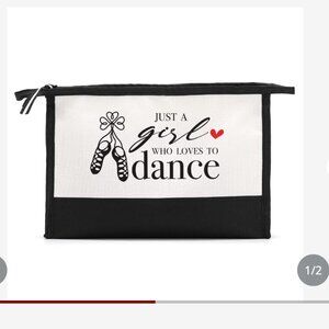 GIRL WHO LOVES TO DANCE CANVAS POUCH NEW IN PACKAGE